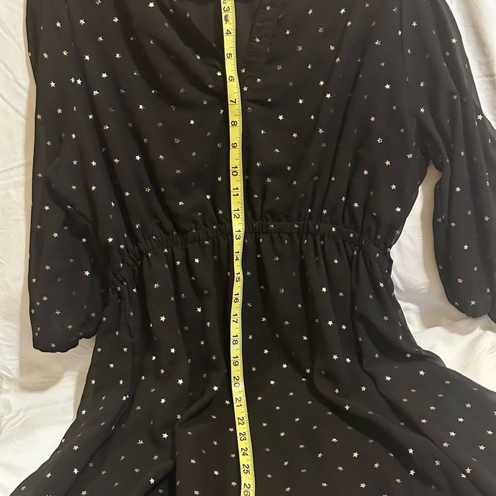 Yumi Black Star-Print Elastic-Waist Dress - Picture 8 of 8